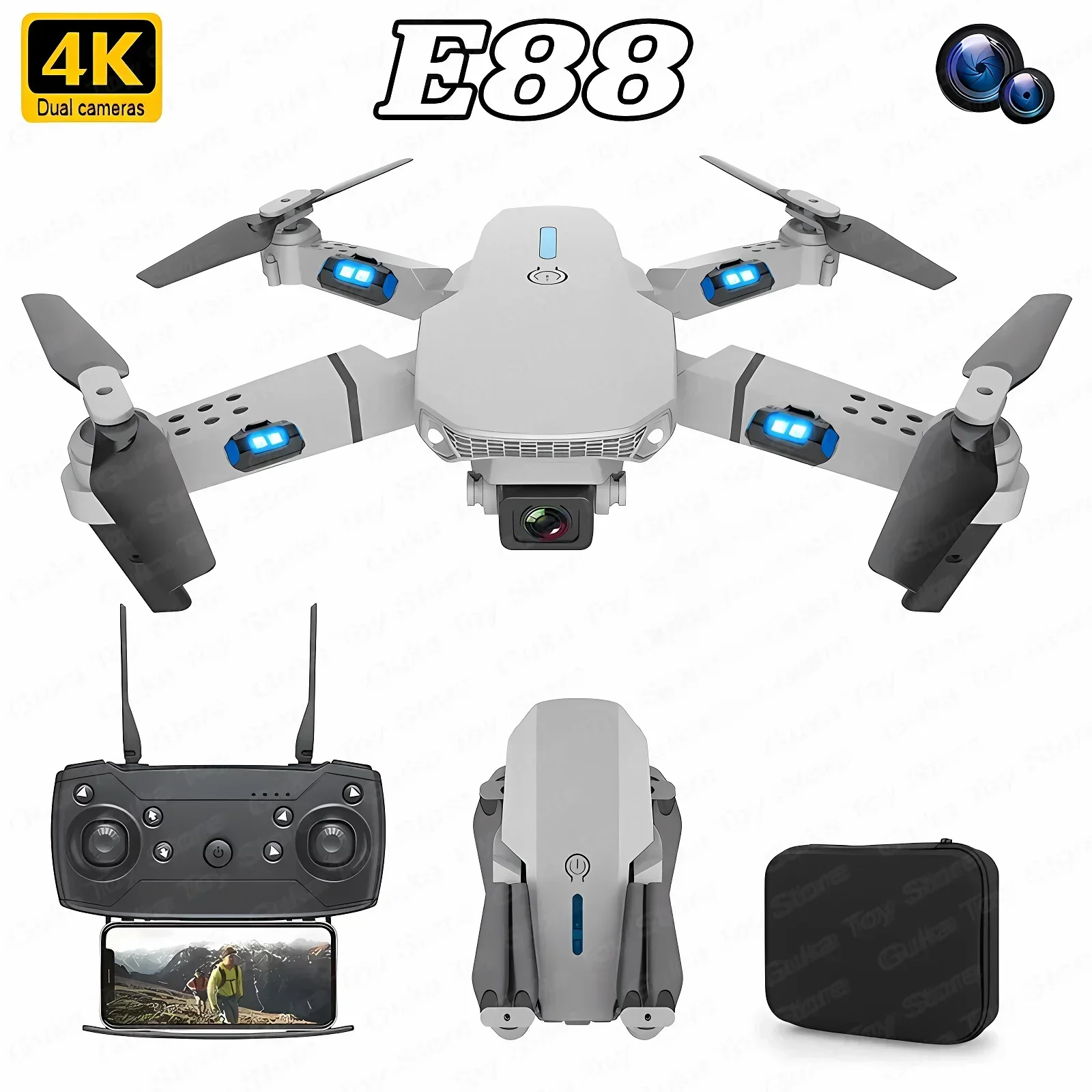 E88 Pro WIFI FPV Drone gran an - Drone Ae Rc reseña y precio