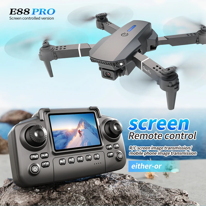 Dron E88 PRO con Pantalla, Cám - Drone E88 Rc Quadcopter reseña y precio